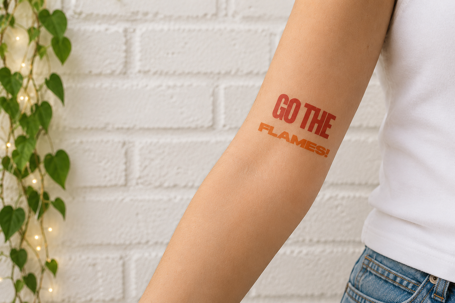 Custom Text Temporary Tattoos | Personalised Name, Quote & Slogan Tattoos