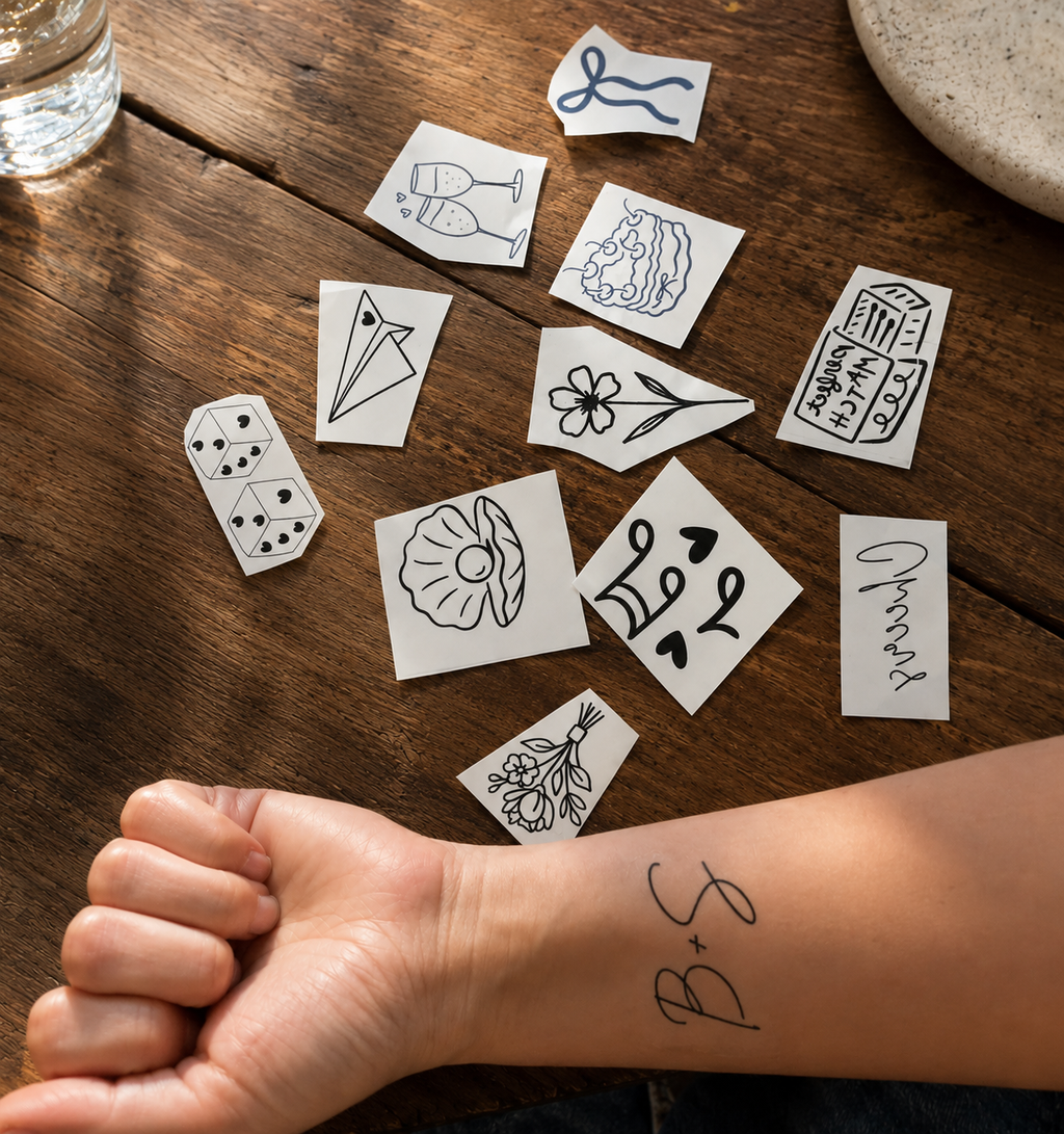 Custom Text Temporary Tattoos | Personalised Name, Quote & Slogan Tattoos