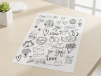 Love Themed Temporary Tattoo Sheets