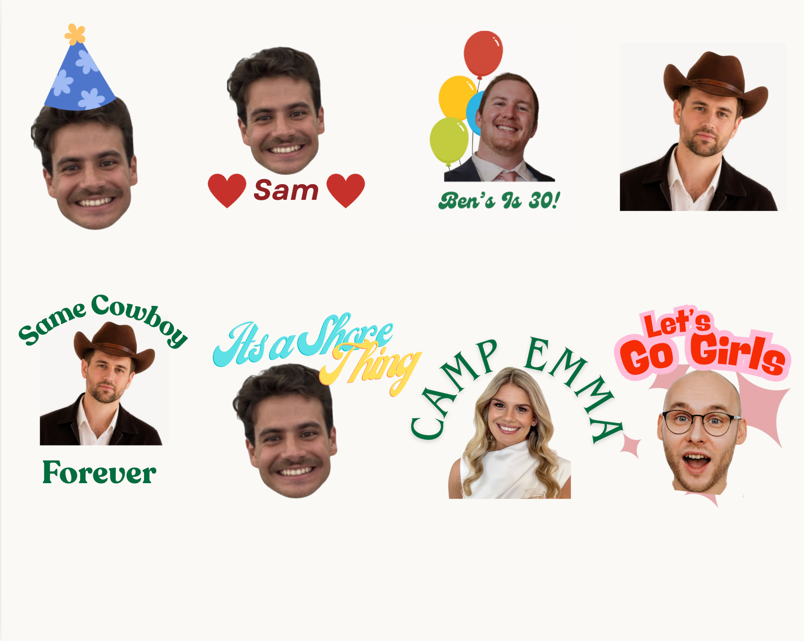 Custom Face Temporary Tattoos | Personalised Photo Tattoos for Parties & Events