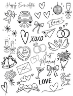 Love Themed Temporary Tattoo Sheets