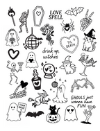 Death Do Us Party Temporary Tattoo Sheets | Milestone Birthday & Hens Tattoos