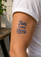 Custom Text Temporary Tattoos | Personalised Name, Quote & Slogan Tattoos