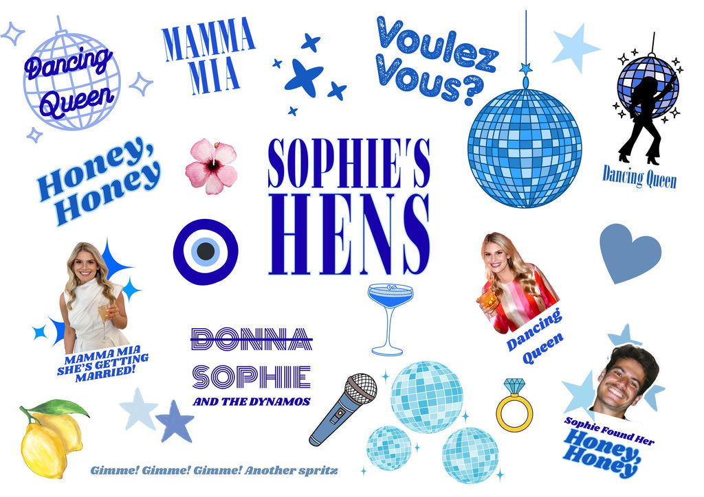 Mamma Mia Inspired Temporary Tattoos | Greek Island Hens Party Tattoos