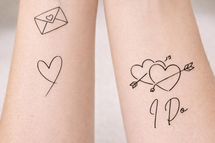 Fine Line Temporary Tattoos | Elegant Waterproof Tattoos for Parties & Events